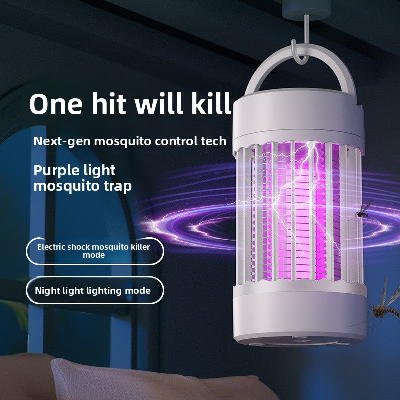 USB Rechargeable Electric Mosquito Killer Lamp with Purple Light