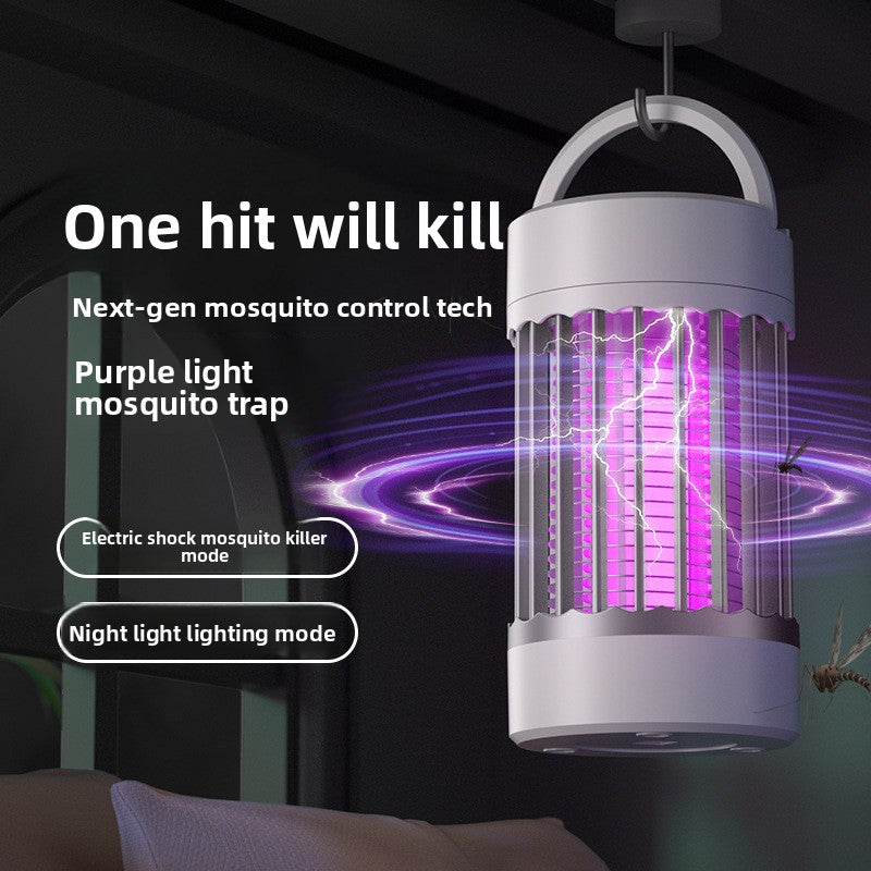 USB Rechargeable Electric Mosquito Killer Lamp with Purple Light